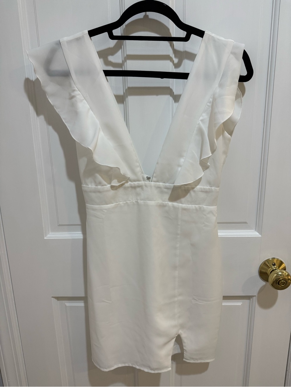 Superdown Harlow Mini Dress with white ruffles